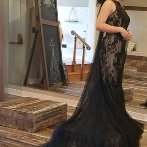 Pronovias Grace Black Cocktail Dress NWT